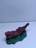 Netx Batık Kayık Kaya Üstünde 10x5,5x5 cm  Mini Akvaryum Dekoru - 1