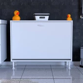 Modilayn SÖKE Banyo İçin Sihirli Kutu 90x75x32,5 cm’ lik 3 Göz Sepet Hazneli  Mini Banyo Dolabı - 3