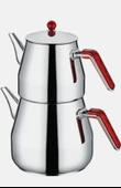 Evmutfak aşiret boy Maxi boy çaydanlık üst demlik 2 litre alt demlik 4 litre - 1