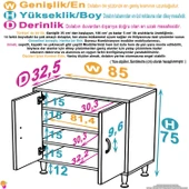 Modilayn SÖKE Küçük Alanlar İçin Akıllı Çözümler 85x75x32,5 cm’ lik 2 Kapaklı 4 Göz Raf Dolap thumbnail 4