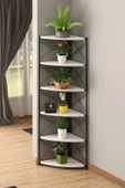Çiçeklik Dekoratif 6 Raflı Kitaplı Çok Amaçlı Stand - 4