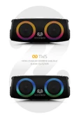 BoomBox 30W Çift Bass Usb Hafıza Kartı Aux Radyo Led Işıklı Bluetooth Hoparlör Hi-Fi Ses Bombası - 4