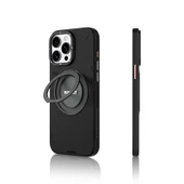 Youngkit Apple iPhone 15 Pro Kılıf Magsafe Şarj Özellikli 360° Standlı Basit Mat Deri Desenli Youngkit Tech Leather Serisi Kapak thumbnail 11