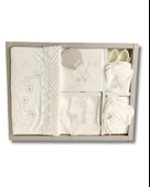 Organik 10 Parça Simli Kelebek Nakışlı Lüx Yenidoğan Hastane Çıkışı Seti thumbnail 3