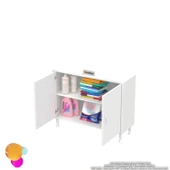Modilayn SÖKE Küçük Alanlar İçin Akıllı Çözümler 90x75x32,5 cm’ lik 2 Kapaklı 2 Göz Raf Dolap - 6