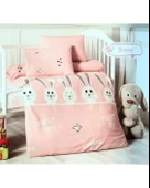 Kız Bebek (0-5 Yaş) Tavşanlı Nevresim Takımı thumbnail 1