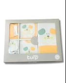 Organik 10 Parça Köpek Nakışlı Lüx Yenidoğan Hastane Çıkışı Seti thumbnail 3