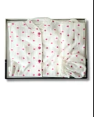 Organik 5 Parça Fitilli Kalp Baskılı Yenidoğan Hastane Çıkışı Seti (Pembe) thumbnail 4