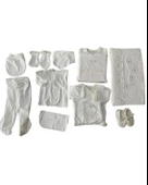 Organik 10 Parça Simli Kelebek Nakışlı Lüx Yenidoğan Hastane Çıkışı Seti thumbnail 4