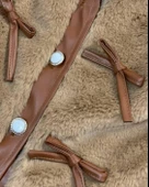 Kız Bebek Aylık Pantolonlu Peluş Yelek Penye Sweat Takım thumbnail 6