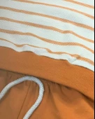 Çizgili Aylık Erkek Bebek Takım (Turuncu) thumbnail 4