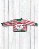 Yeni Yıl Temalı Noel Baba Baskılı Aylık Bebek Takım thumbnail 3