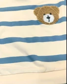 Çizgili Bear Baskılı Erkek Bebek Takım (Mavi) thumbnail 5