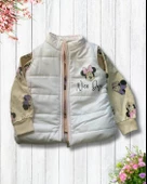 Kız Bebek Minnie Mouse Baskılı Şişme Yelekli Takım (Beyaz) thumbnail 3