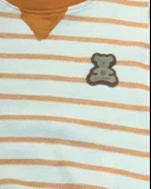 Çizgili Aylık Erkek Bebek Takım (Turuncu) thumbnail 5