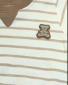 Çizgili Aylık Erkek Bebek Takım (Kahve) thumbnail 4