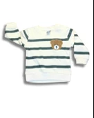 Çizgili Bear Baskılı Erkek Bebek Takım (Yeşil) thumbnail 2