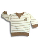 Çizgili Aylık Erkek Bebek Takım (Kahve) thumbnail 2