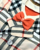 Kareli Papyonlu Erkek Bebek Tulum (Turuncu) thumbnail 2