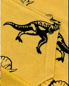 Dinozor Baskılı Kapüşonlu Erkek Çocuk Sweatshirt (Sarı) - 4