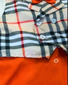 Kareli Papyonlu Erkek Bebek Tulum (Turuncu) thumbnail 5