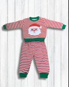 Yeni Yıl Temalı Noel Baba Baskılı Aylık Bebek Takım thumbnail 2