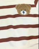 Çizgili Bear Baskılı Erkek Bebek Takım (Kiremit) thumbnail 5
