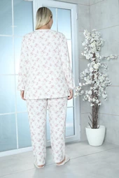 Limissi Viskon Büyük Beden Desenli Melisa Pijama Takımı %100 Pamuk - 2