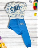 Cool Baskılı Günlük Mevsimlik Renkli Erkek Alt Üst Takım (Mavi) - 2