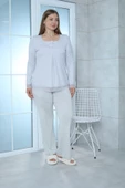 Limissi Viskon Melisa Gri Pijama Takımı %100 Pamuk thumbnail 4