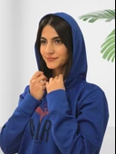 Air Baskılı Kapüşonlu Swaetshirt (Lacivert) thumbnail 4