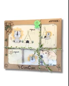 Organik 10 Parça Aslan Nakışlı Bambu Yenidoğan Hastane Çıkışı Seti thumbnail 1