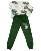 Yaprak Baskılı Günlük Mevsimlik Renkli Erkek Alt Üst Takım (Haki) thumbnail 1