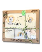 Organik 10 Parça Aslan Nakışlı Bambu Yenidoğan Hastane Çıkışı Seti thumbnail 4