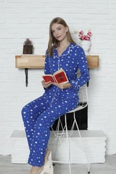 Limissi Viskon Lacivert Pijama Takımı %100 Pamuk thumbnail 7