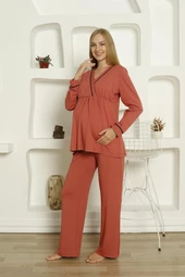 Limissi Viskon Loğusa Kırmızı Pijama Takımı %100 Pamuk thumbnail 4