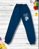 Yaprak Baskılı Günlük Mevsimlik Renkli Erkek Alt Üst Takım (Lacivert) thumbnail 6