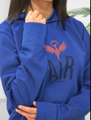Air Baskılı Kapüşonlu Swaetshirt (Lacivert) thumbnail 3