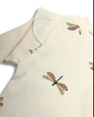 Yusufcuk Baskılı Volanlı Kol Aylık Kız Bebek Takım (Krem) thumbnail 5