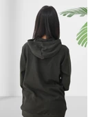 New York Baskılı Kapüşonlu Swaetshirt (Haki) thumbnail 5