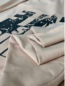 Baskılı Kapüşonlu Swaetshirt (Krem) thumbnail 6