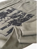 Baskılı Kapüşonlu Swaetshirt (Haki) thumbnail 6