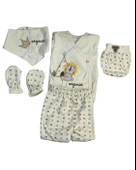 Organik 5 Parça Aslan Nakışlı Bambu Yenidoğan Hastane Çıkışı Seti - 4