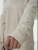 Düz Sıfır Yaka Sweatshirt (K. Beyaz) thumbnail 6