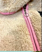 Fermuarlı Kapüşonlu Peluş Polar Baskılı Kız Çocuk Mont (S.Kahve) - 3