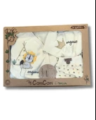 Organik 5 Parça Aslan Nakışlı Bambu Yenidoğan Hastane Çıkışı Seti - 1