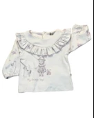 Volanlı Kol Baskılı Kız Bebek Takım (Eflatun) thumbnail 2