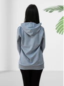 Düz Kapüşonlu Swaetshirt (Gri) thumbnail 5