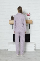 Limissi Viskon Lila Pijama Takımı %100 Pamuk thumbnail 4