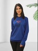 Air Baskılı Kapüşonlu Swaetshirt (Lacivert) thumbnail 2